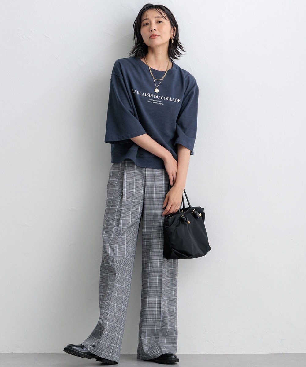 23区 S 【洗える】ライトコットンテリー ワイドスリーブ ロゴ カットソー 