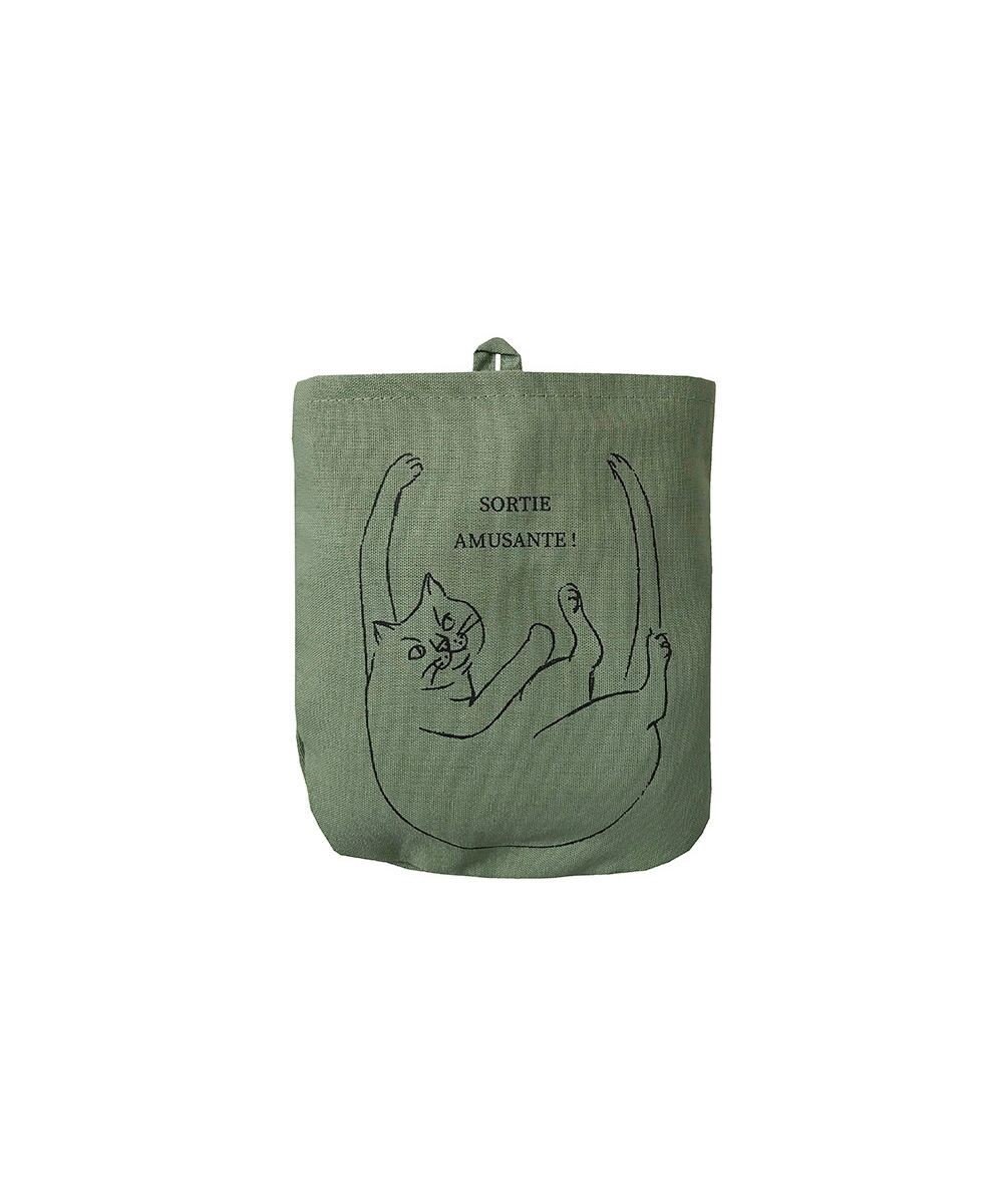 ROOTOTE 2673【ミニサイズ エコバッグ：ネコ柄】/ NA.ルーショッパーミニ.マルシェ-B 