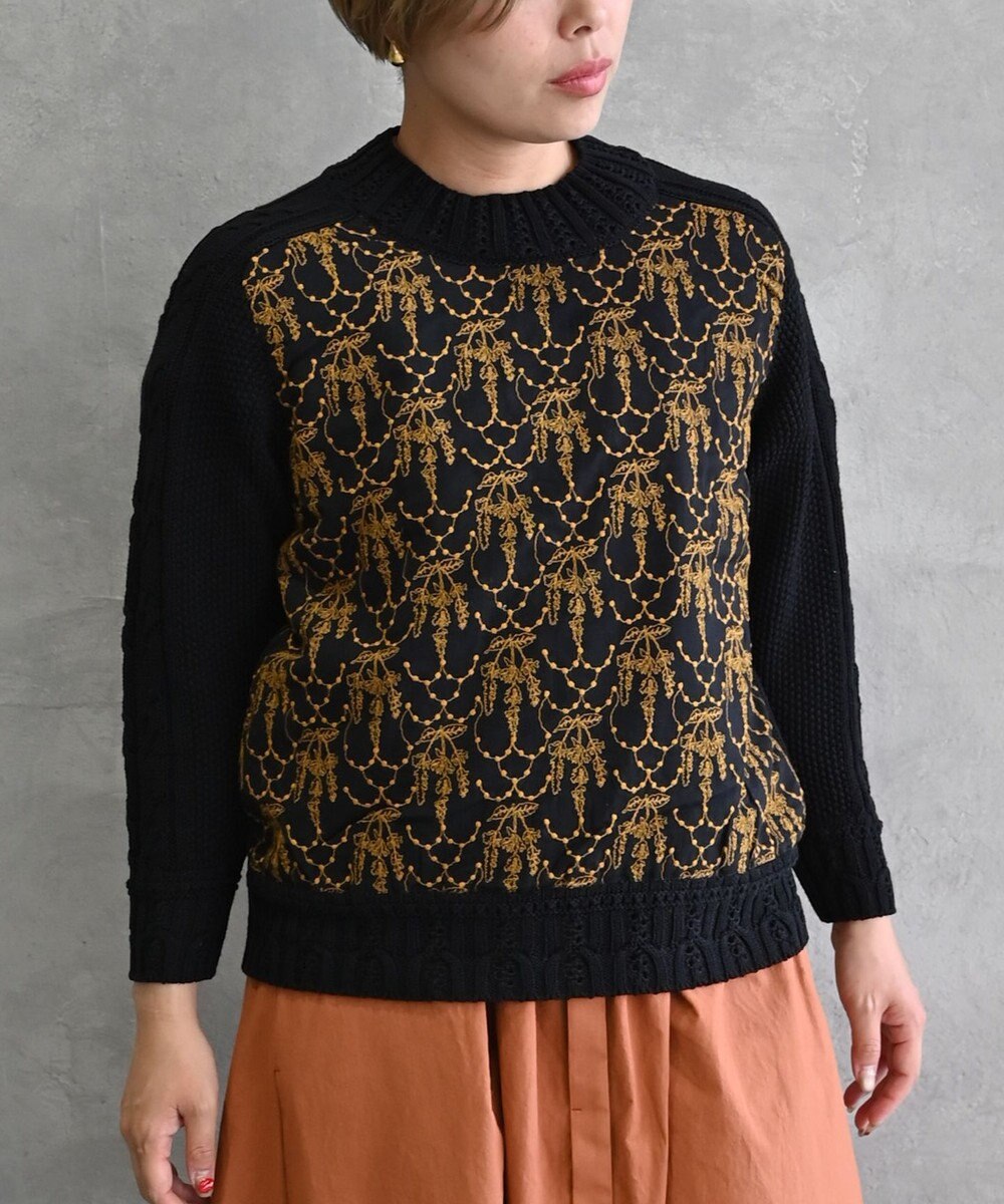 muuc 〈ドライタッチ高品質インド超長綿〉イラカ刺繍コットンプルオーバー 