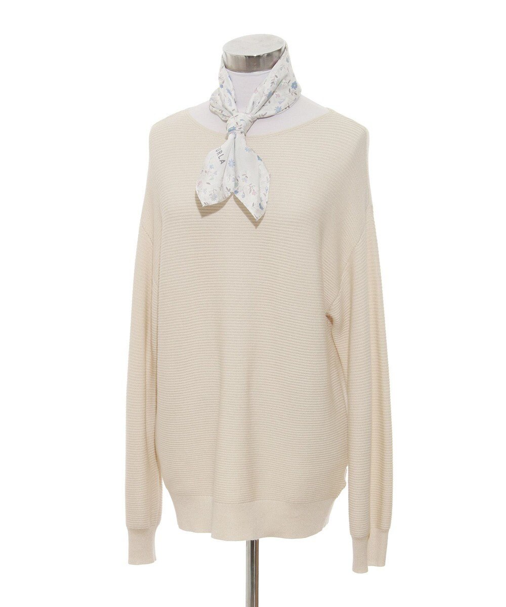 MOONBAT 【シルク100%】フルラ (FURLA) 小花柄 シルクプリントスカーフ 58cm×58cm 