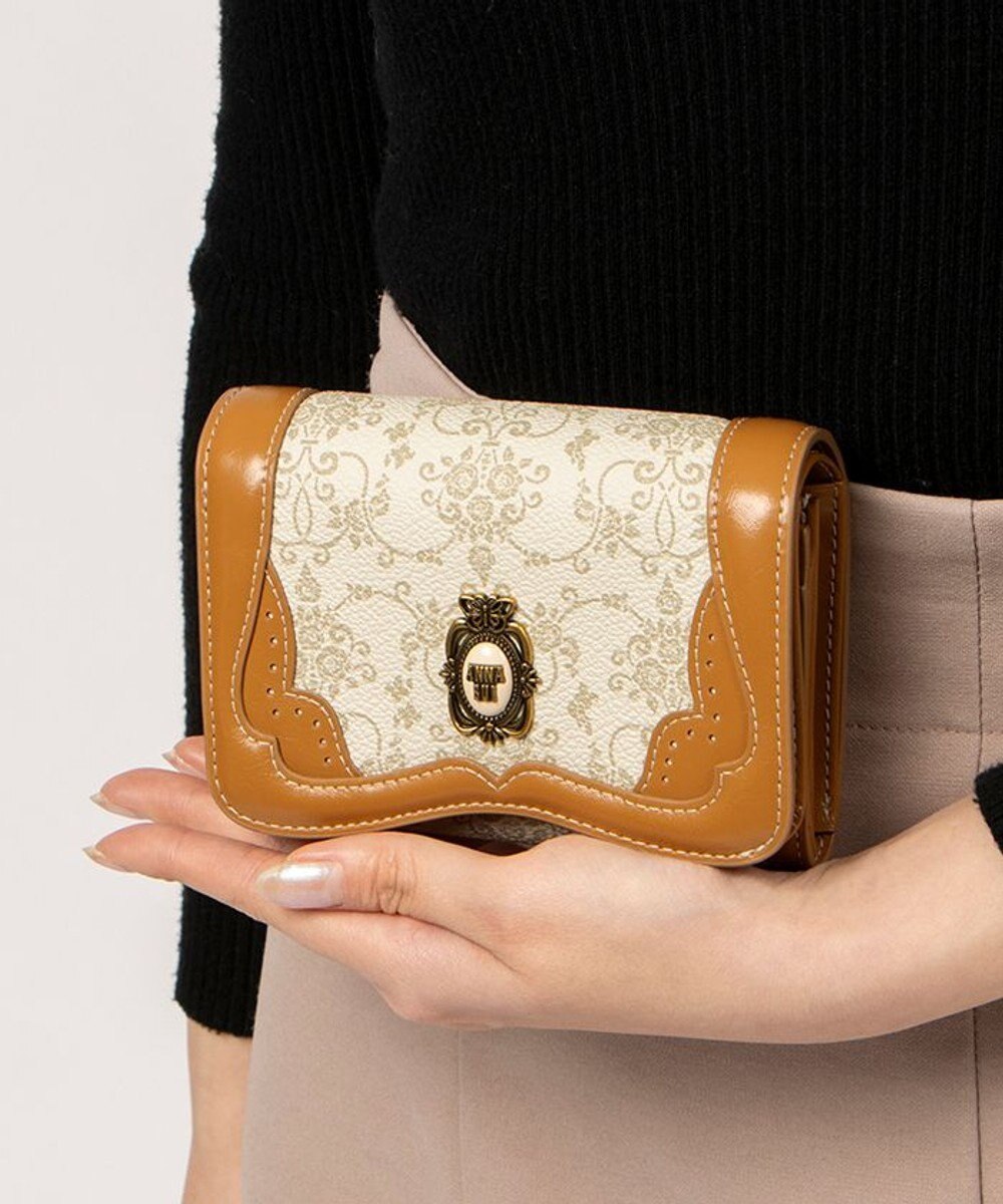 ANNA SUI リーブル 内Lファスナー二つ折り財布 
