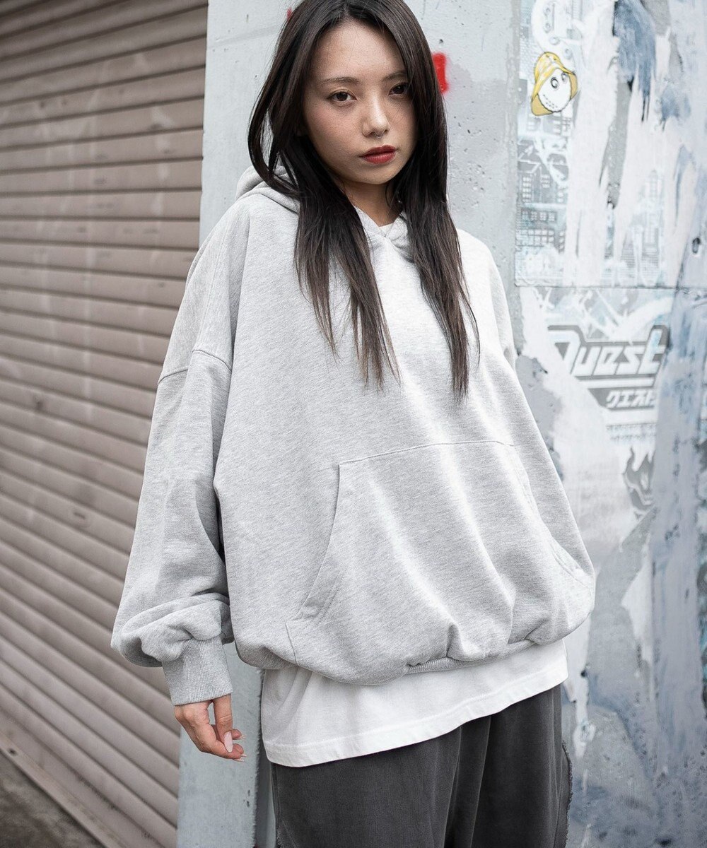 WEGO 【ユニセックス着用ITEM】バルーンクロップドプルパーカー 