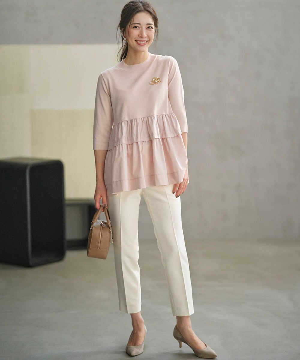 組曲 L 【WEB限定】ベーシックダブルクロス テーパードパンツ 