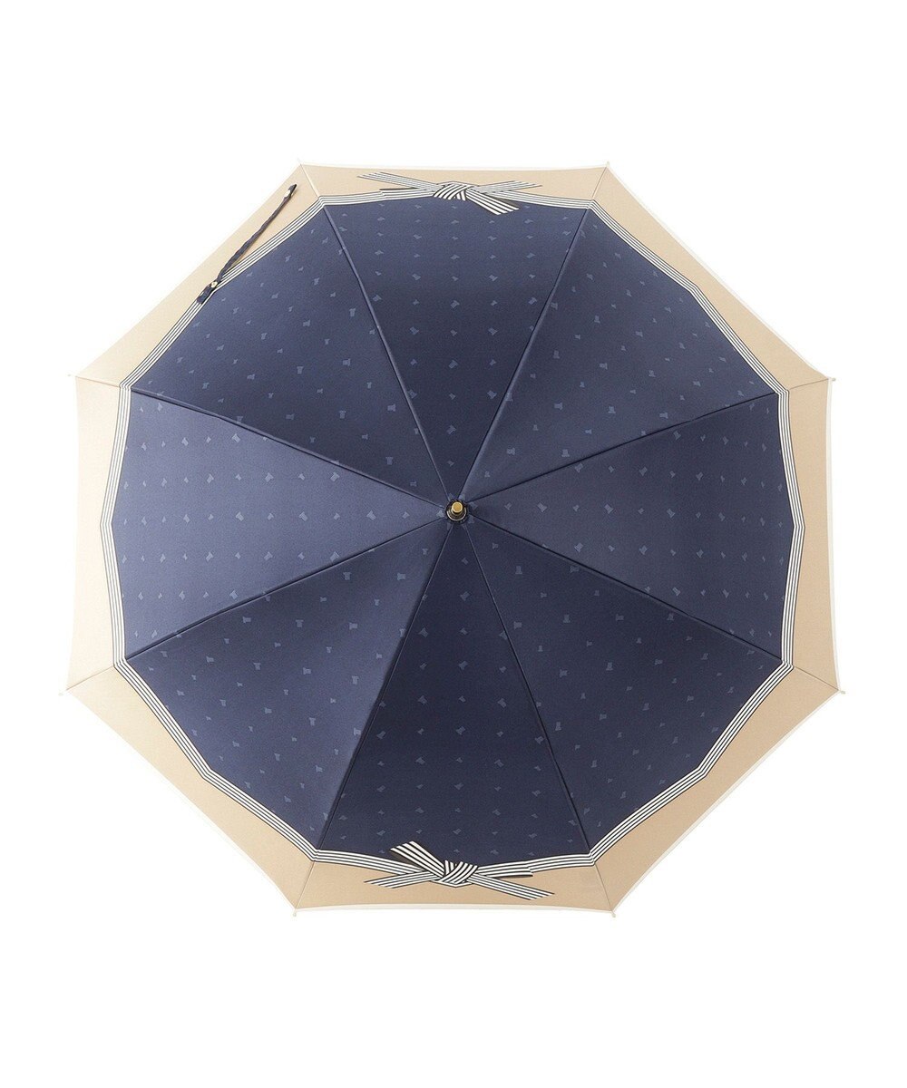 MOONBAT 【耐風】LANVIN en Bleu 長傘 サテンプリントリボン 