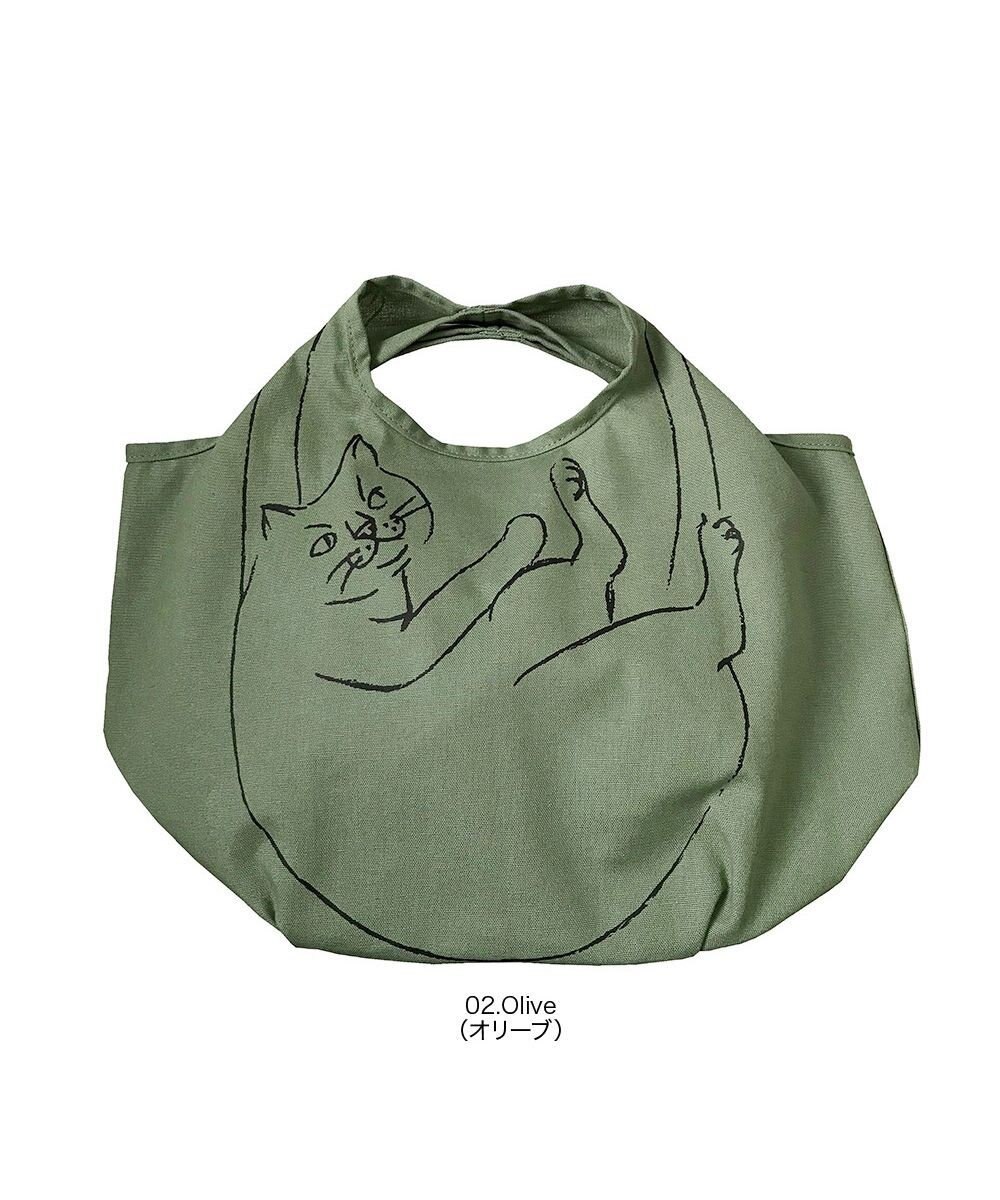 ROOTOTE 2673【ミニサイズ エコバッグ：ネコ柄】/ NA.ルーショッパーミニ.マルシェ-B 