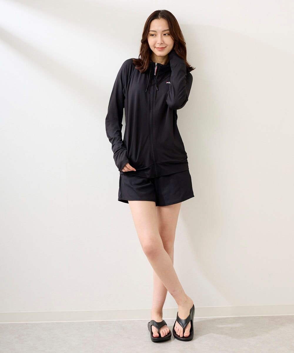 OP／FILA 【FILA】ラッシュガードブロックメッシュ スタンドカラージャケット 