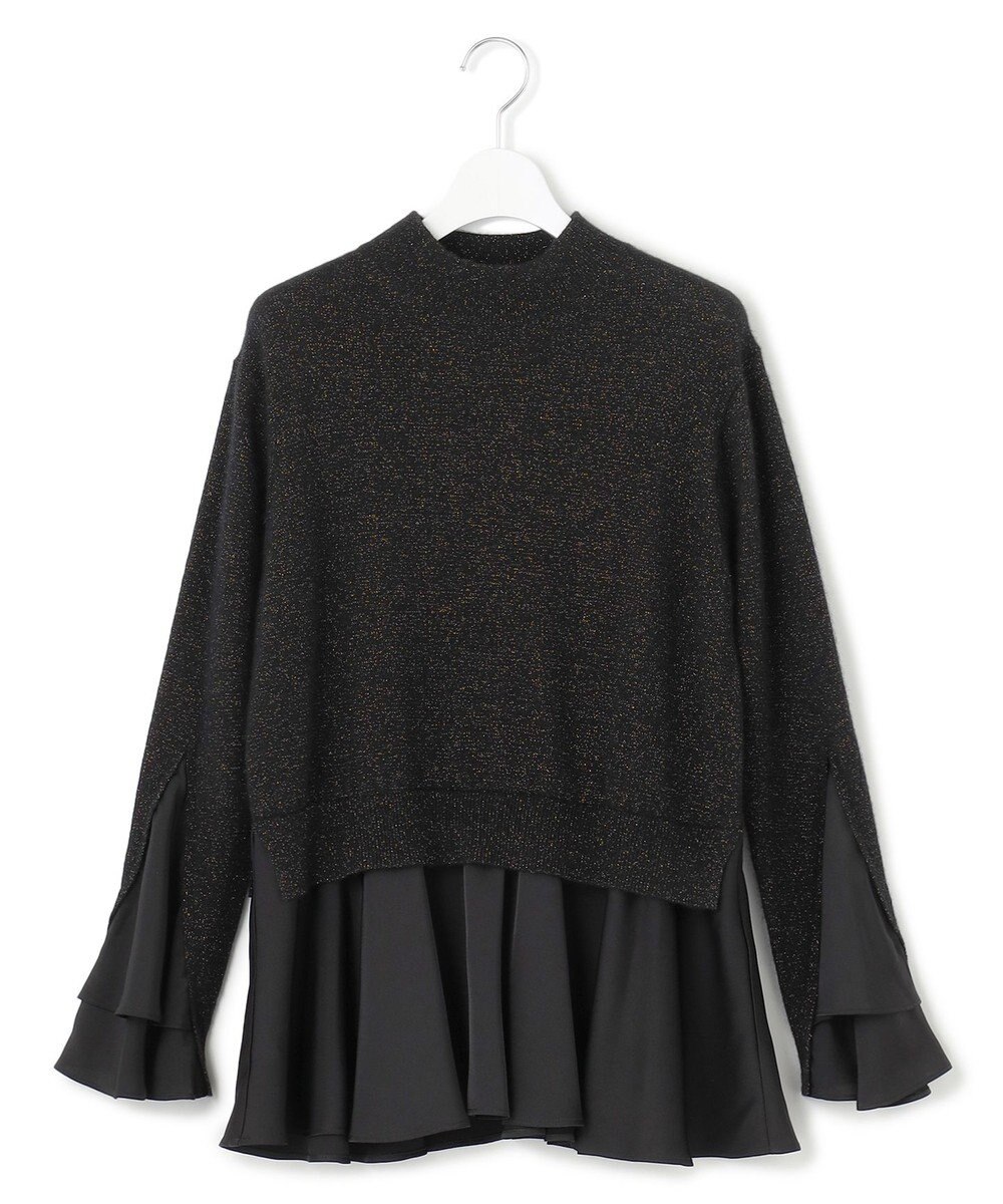 23区 L 【23区×Oggiコラボ】フレアサテンコンビ ラメニット 