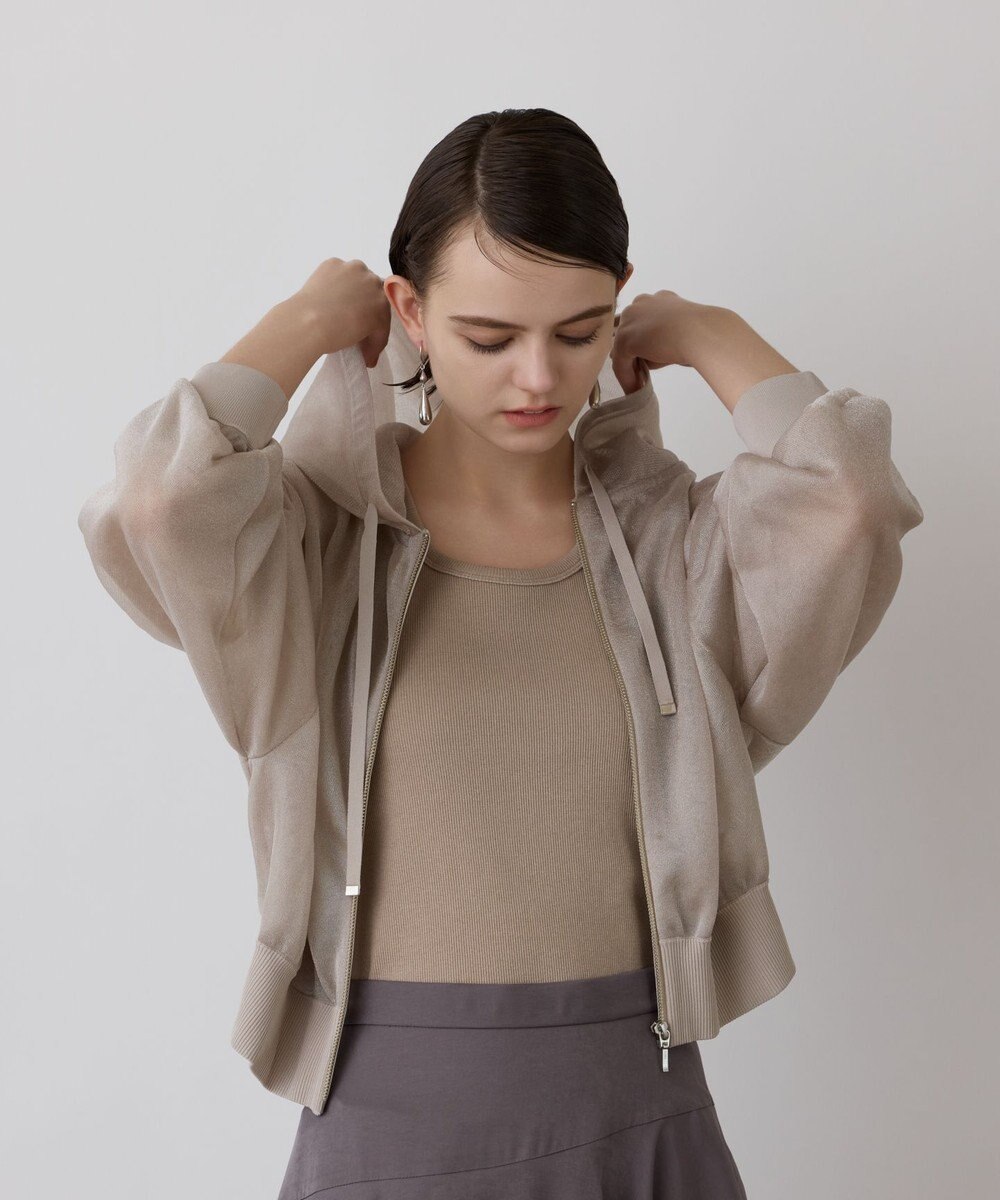 GRACE CONTINENTAL シアーニットパーカー 