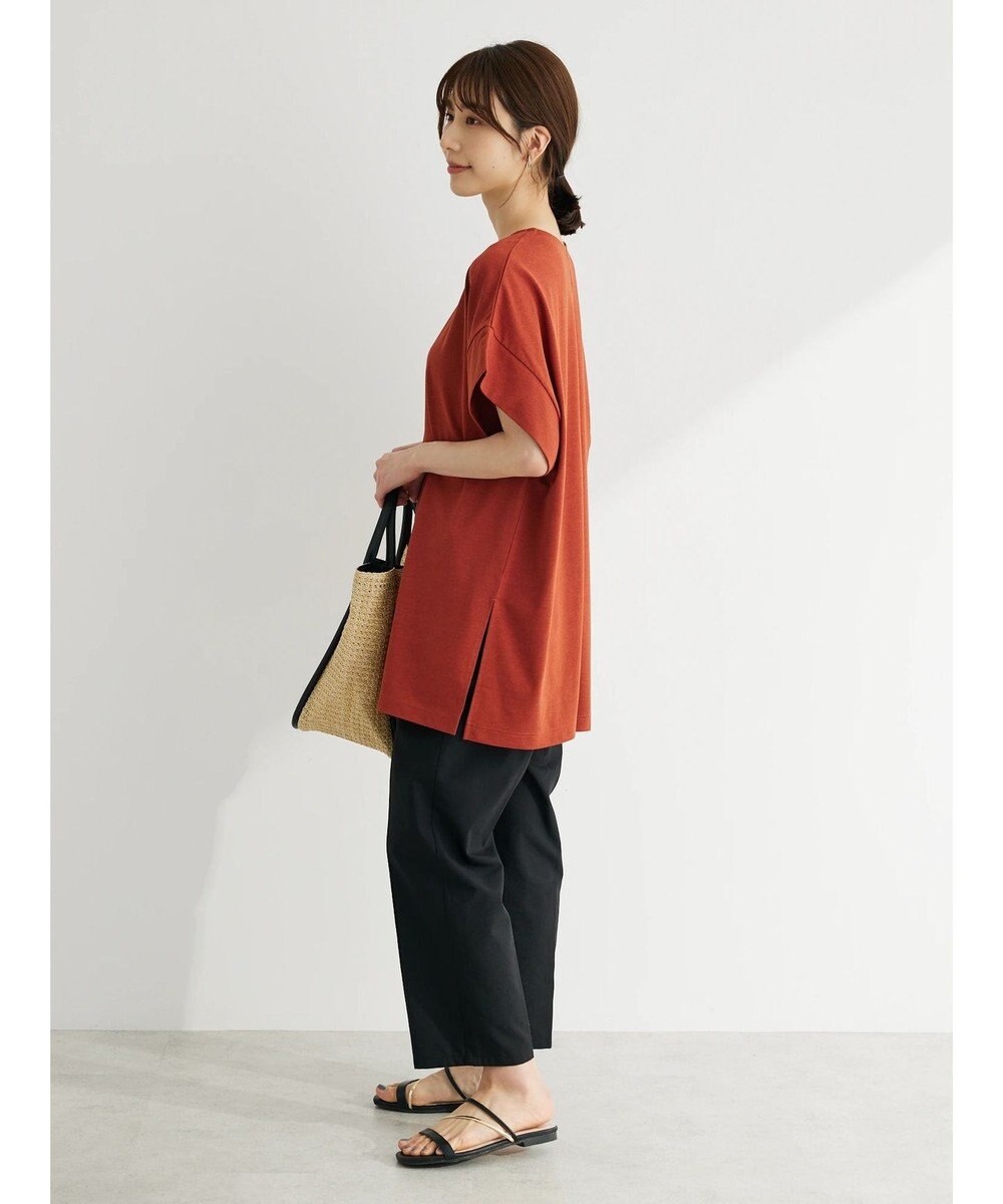 Green Parks 綿麻混イージーテーパードパンツ 