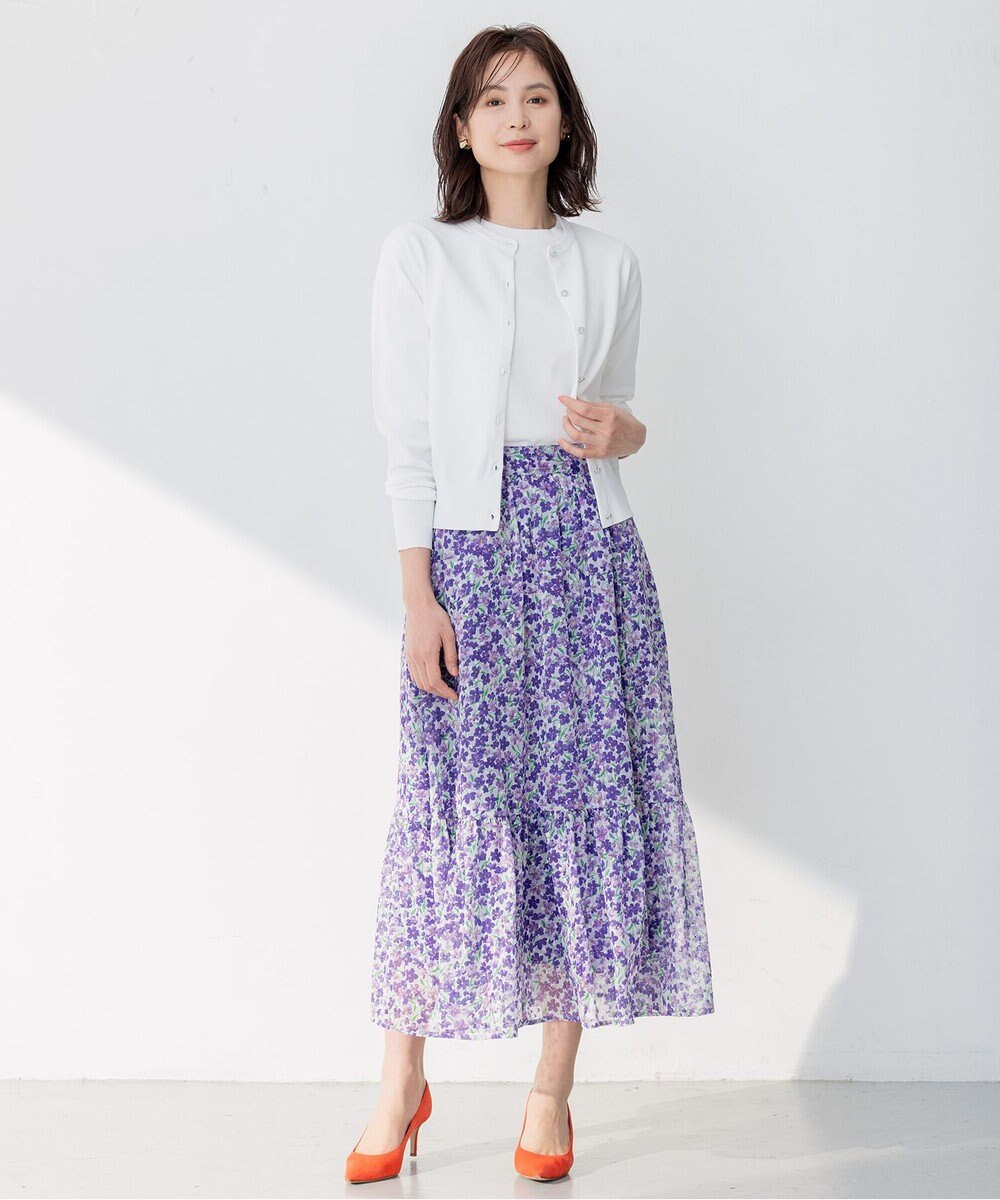 組曲 【8色展開・アンサンブル対応】ブーケカラーカーディガン 