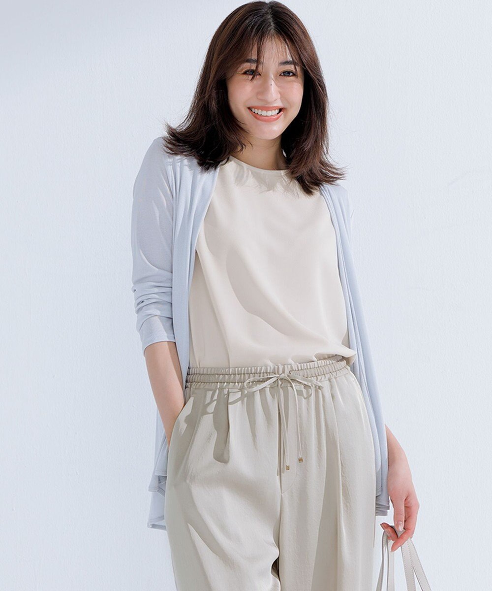 23区 S 【新色追加/UVケア/接触冷感】マルチ機能 シアー ショート カーディガン 