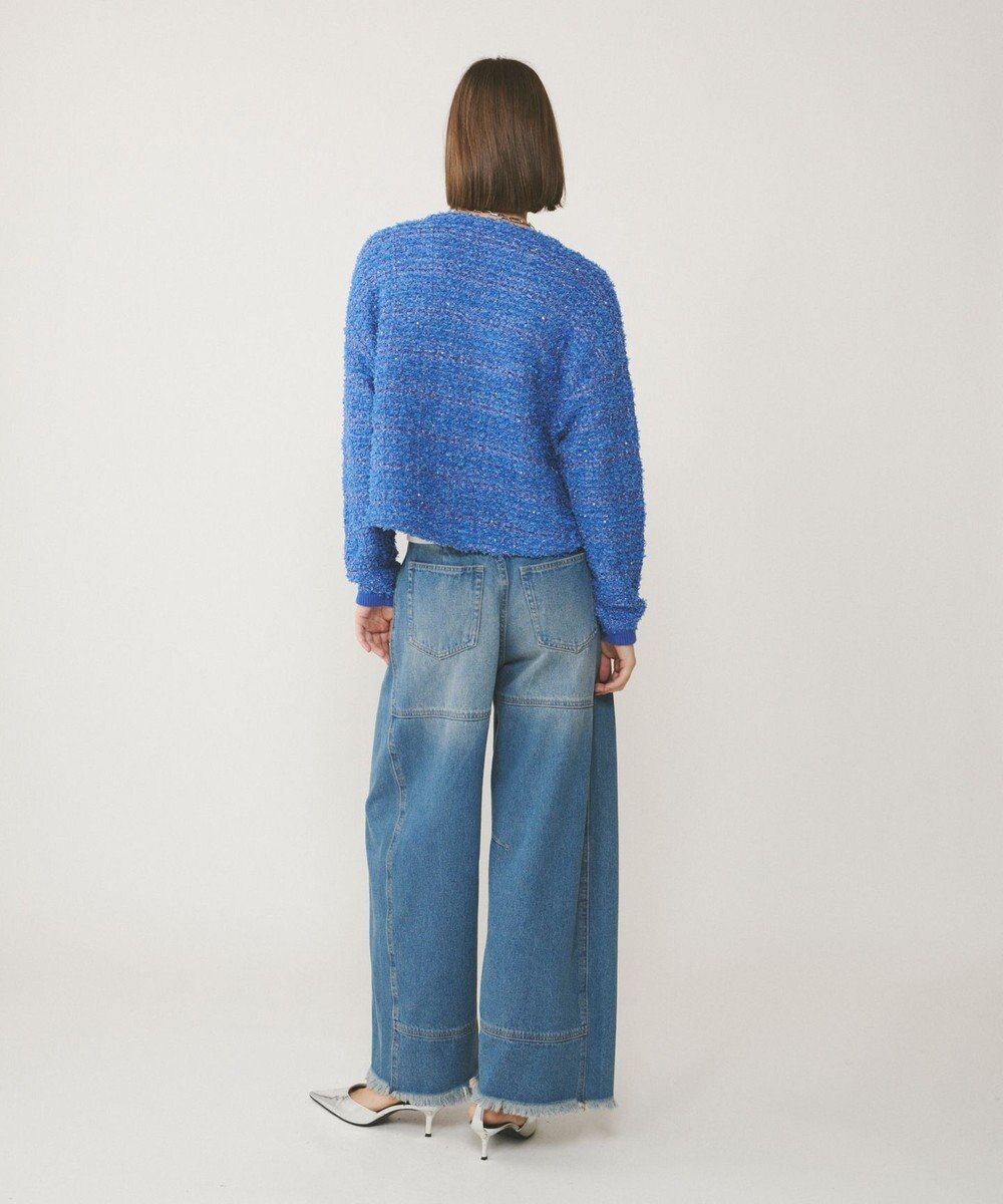 GRACE CONTINENTAL ツイードニットzipカーディガン 