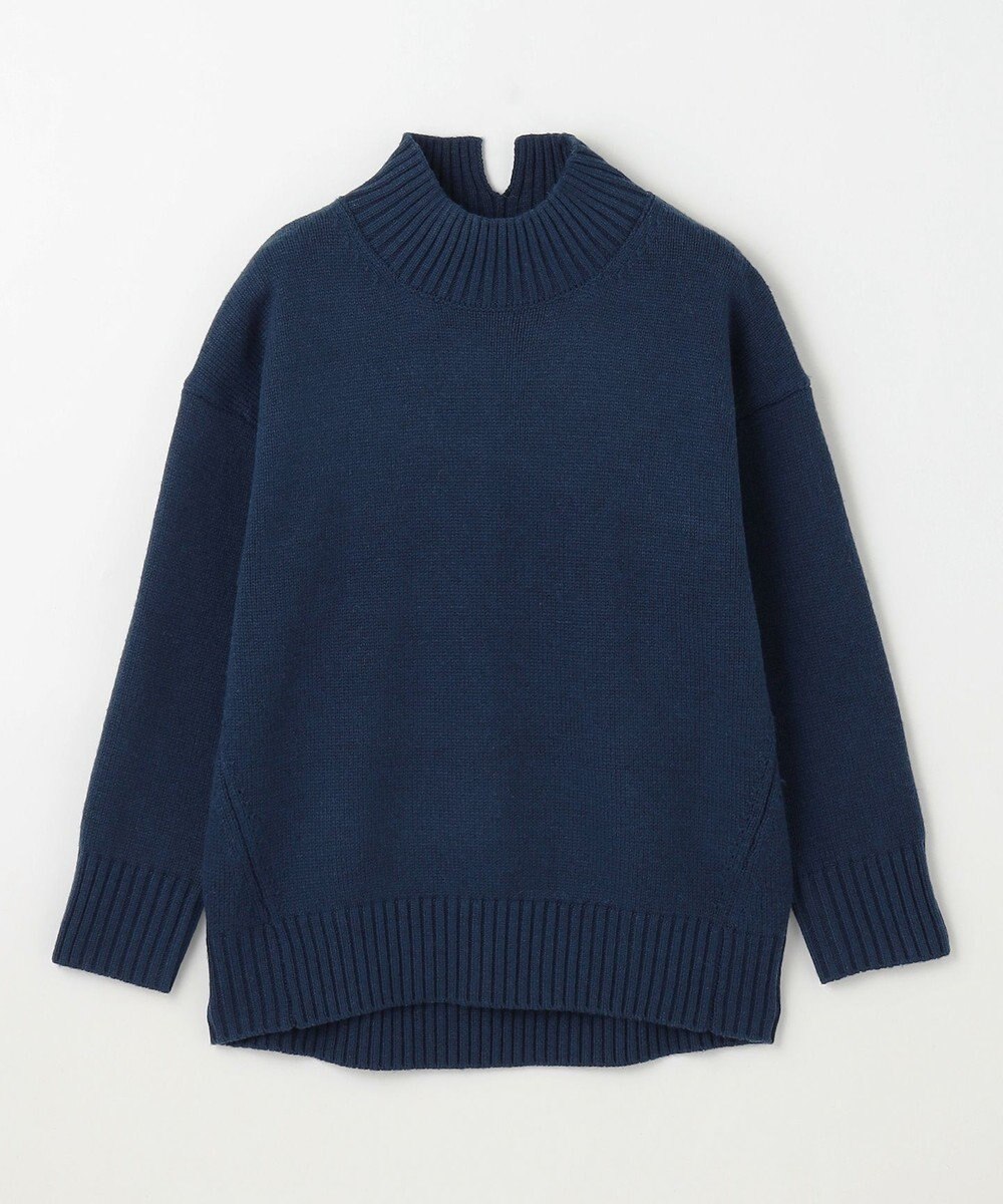 ANY L ラムウールボトルネックプルオーバー 