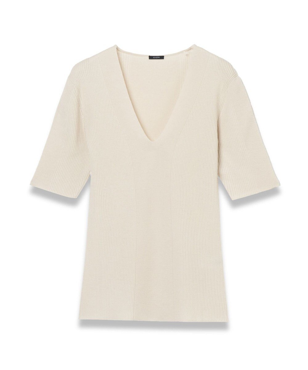 JOSEPH 【洗える】ファインリブメリノ　ショートスリーブニット 