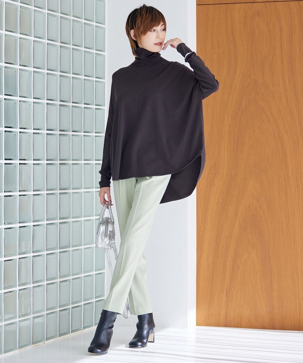 ICB L 【洗える】ウール2WAYストレッチ テーパードパンツ 