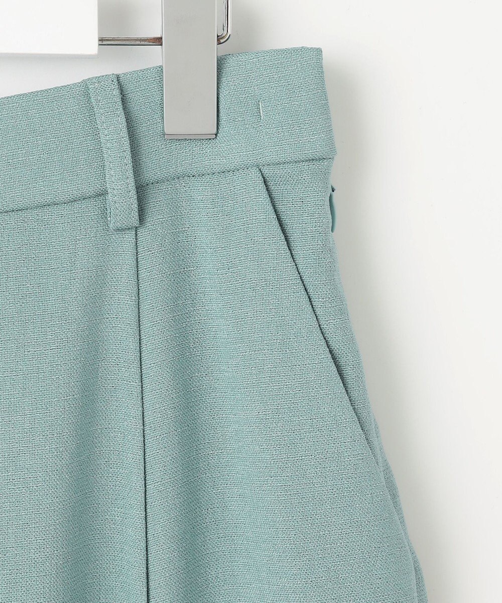 自由区 【セットアップ対応・接触冷感・洗える】リネンライクシンセティックキュロット パンツ 