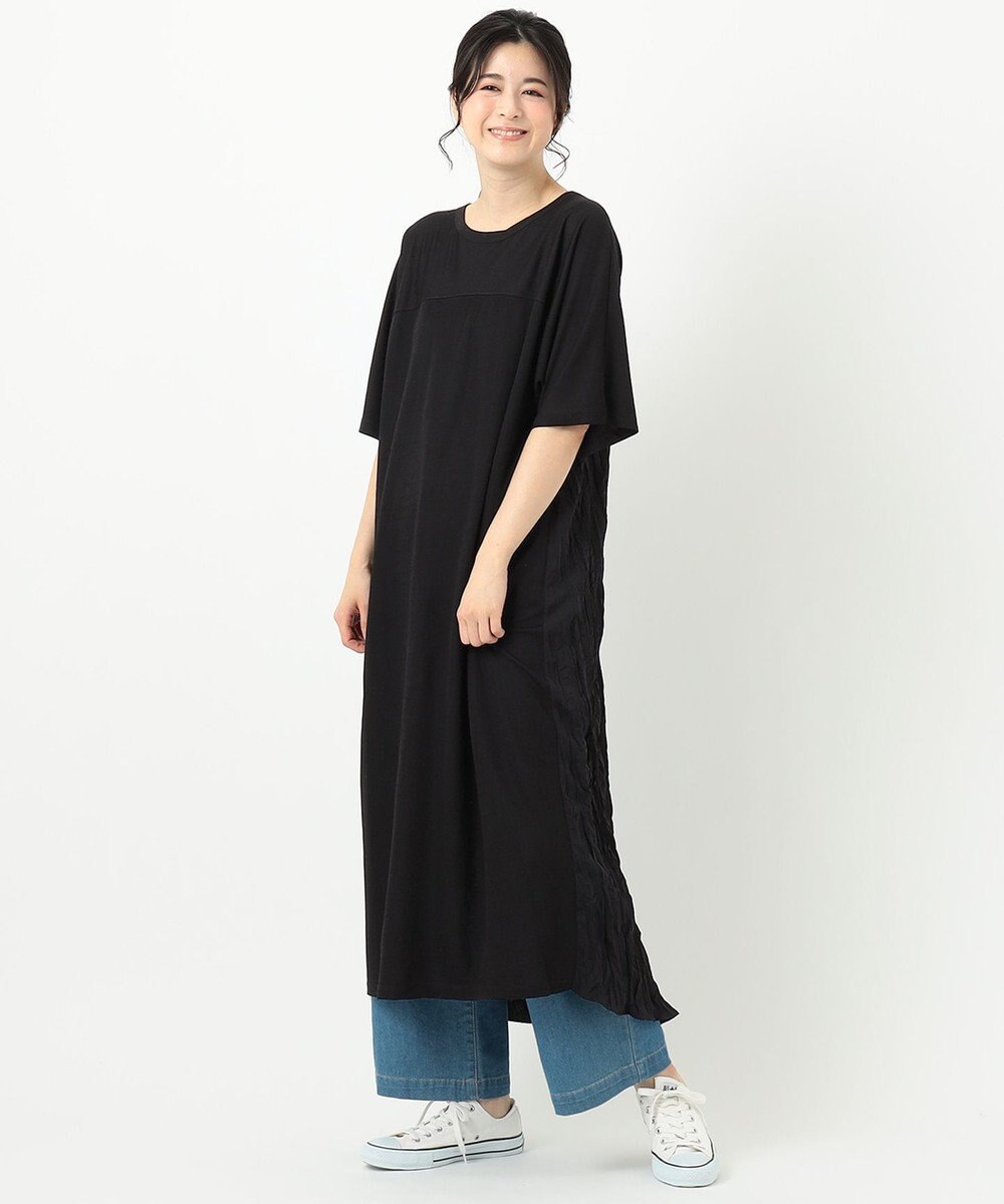 ANY ワッシャーコンビワンピース 