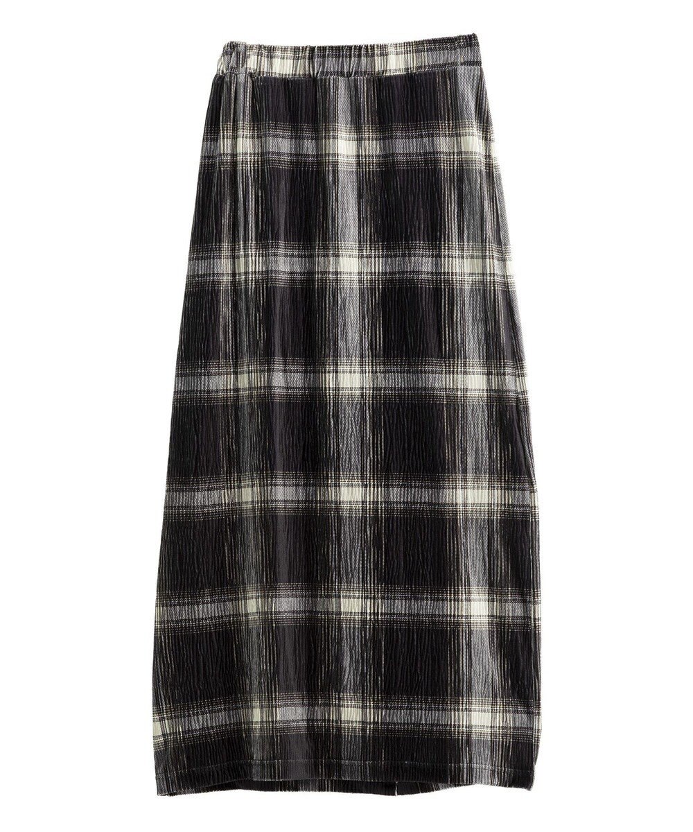 Green Parks 楊柳ベロアチェックＩラインスカート 