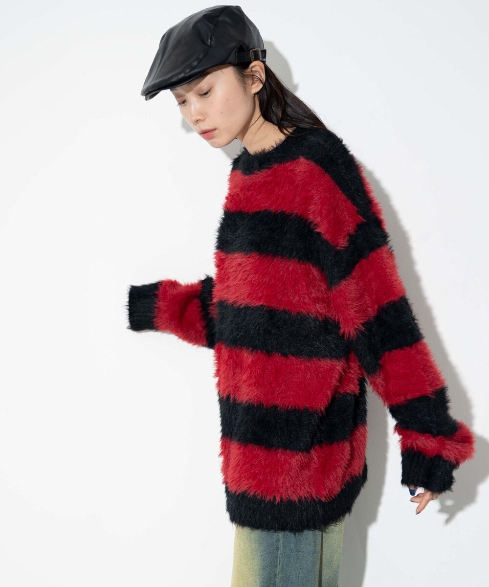 WEGO 【ユニセックスITEM着用】フェザーボーダープルオーバー 