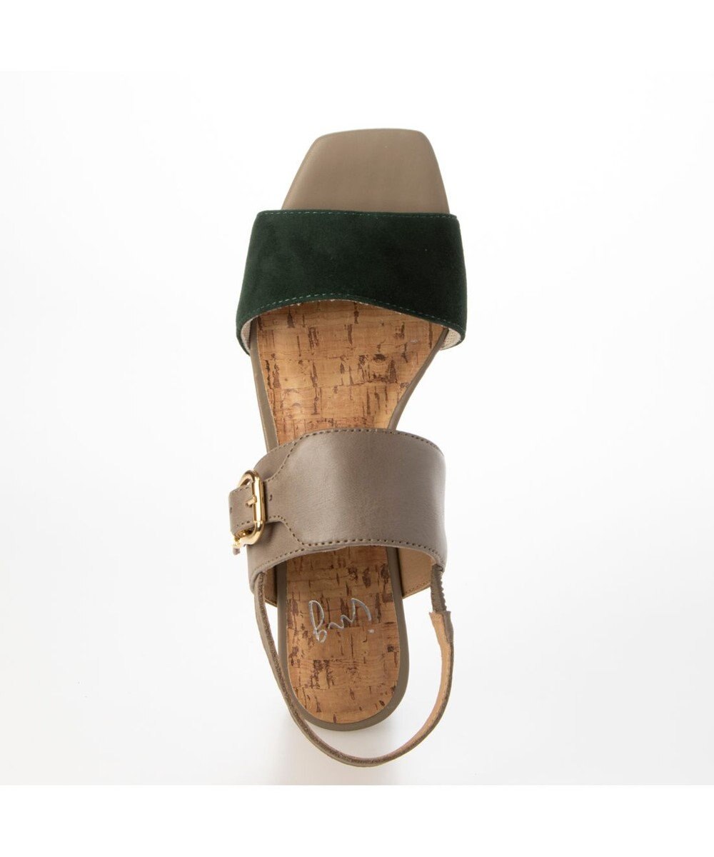 ing <ing>スクエアトゥバックベルトサンダル 