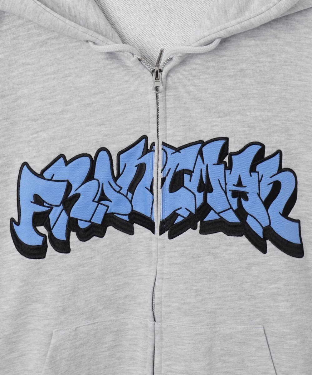 WEGO 【ユニセックス着用ITEM】ワッペンロゴZIPパーカー 