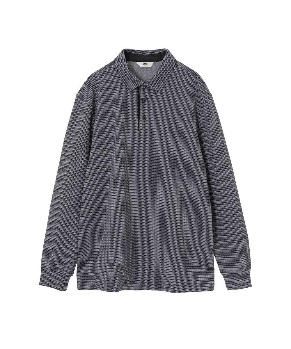 DAKS 【DAKS GOLF】 ジャガード長袖ニットポロ 