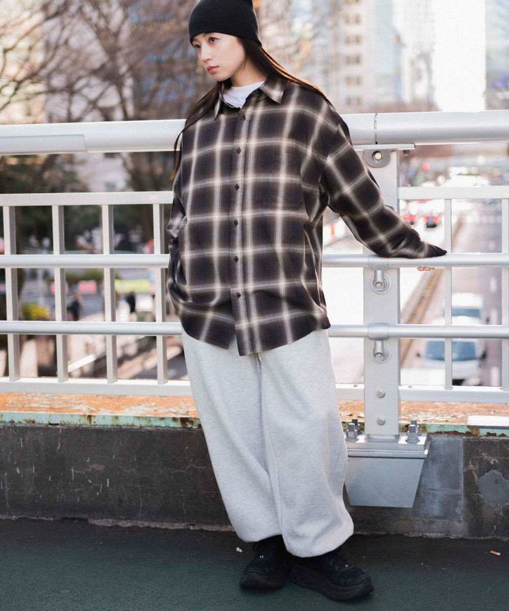 WEGO オンブレチェックシャツ 