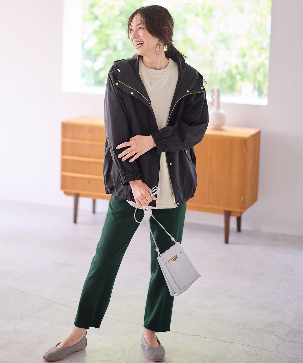 ANY 【洗濯機可/ストレッチ/ウエストゴム/裏起毛】マルチファンクションストレッチテーパードパンツ 