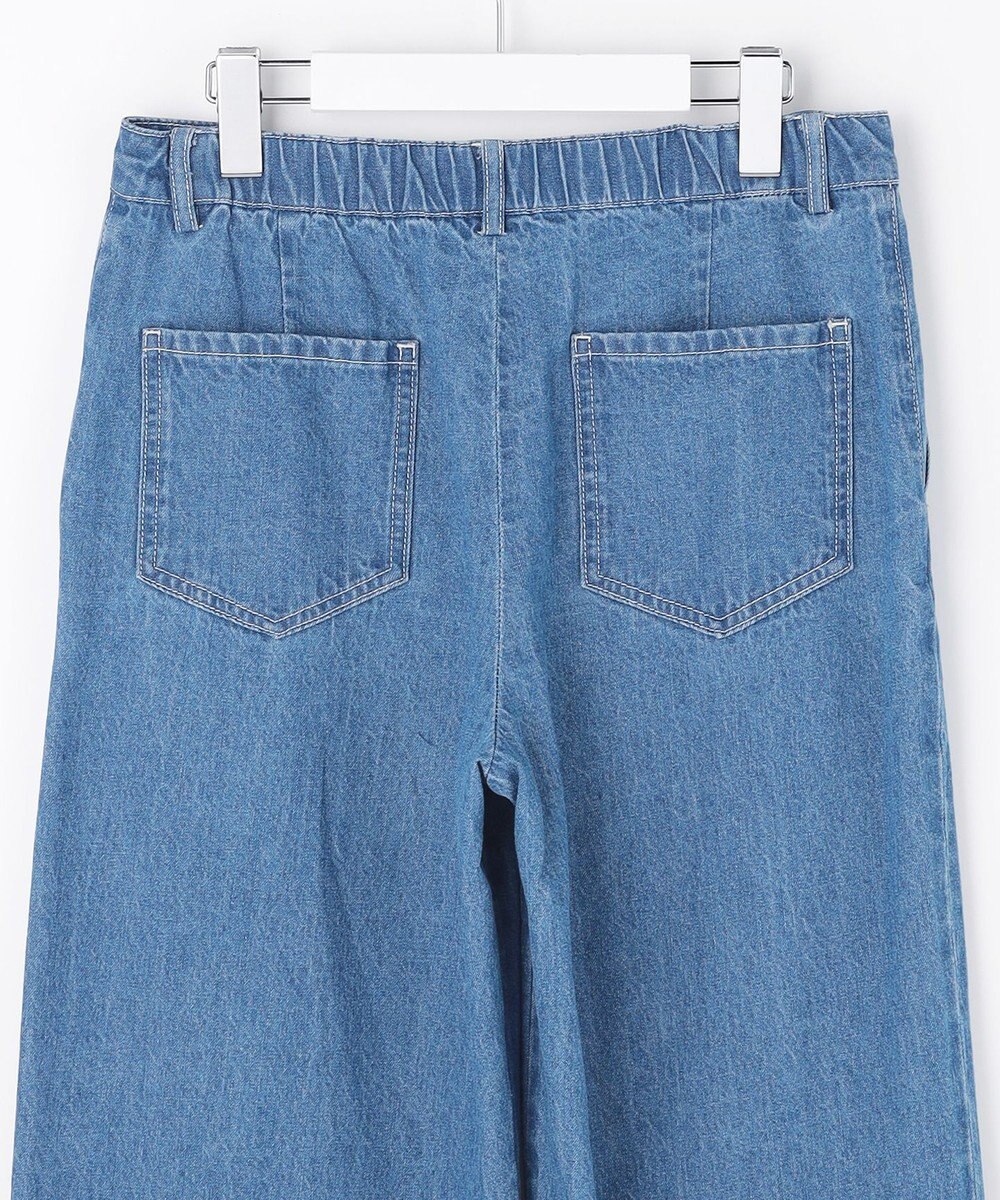 J.PRESS LADIES コットンリネン 7oz デニム セミワイド パンツ 