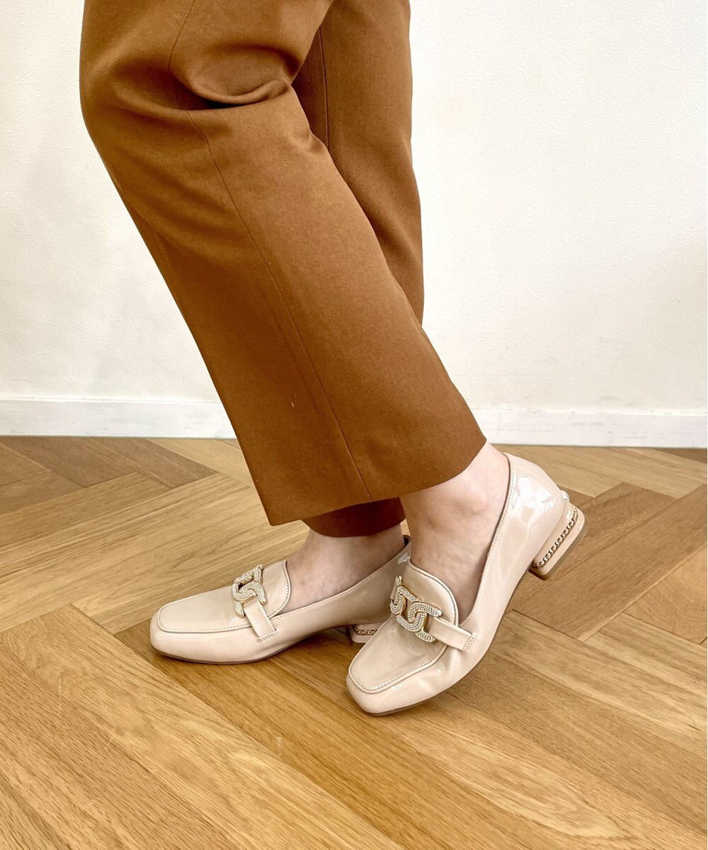 Bridget Birkin 【Bridget Birkin】パールヒールビジューバックルローファー 