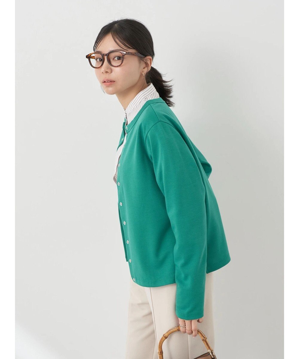 earth music&ecology パールスナップボタンカーディガン 