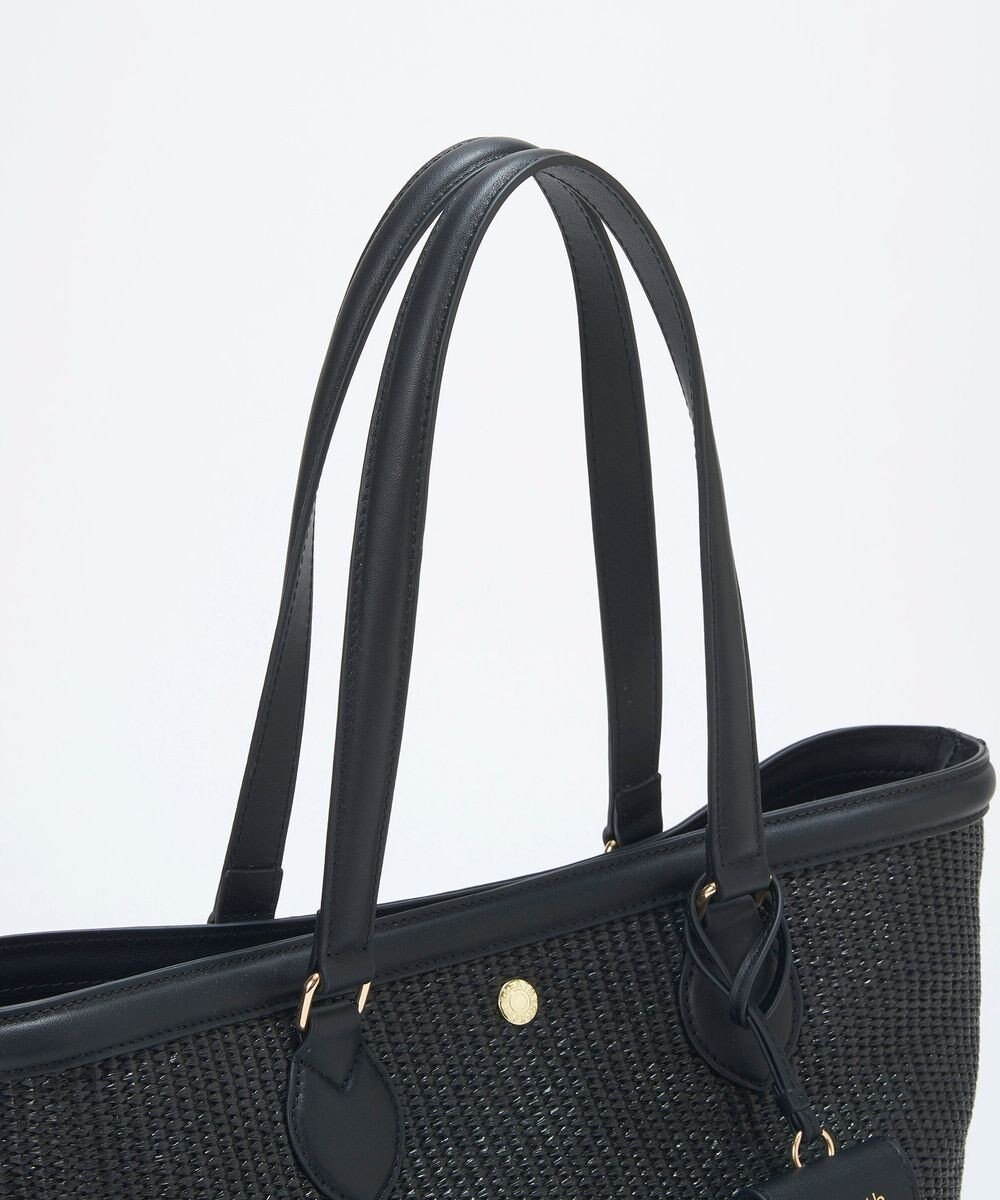 TOPKAPI 【Breath TOPKAPI】サングラスホルダー付き レザーコンビ カゴバッグ L 