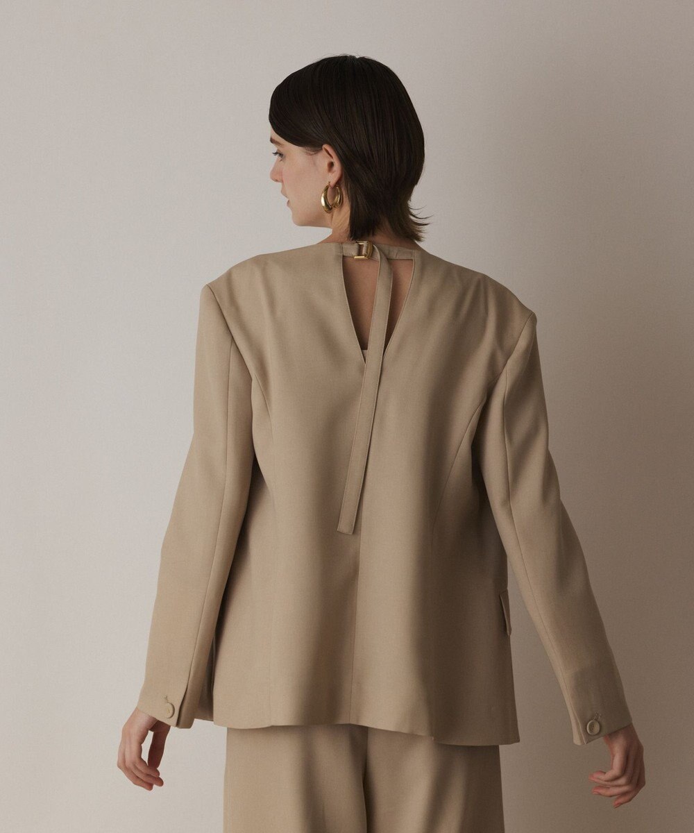 GRACE CONTINENTAL バックシャンノーカラージャケット 