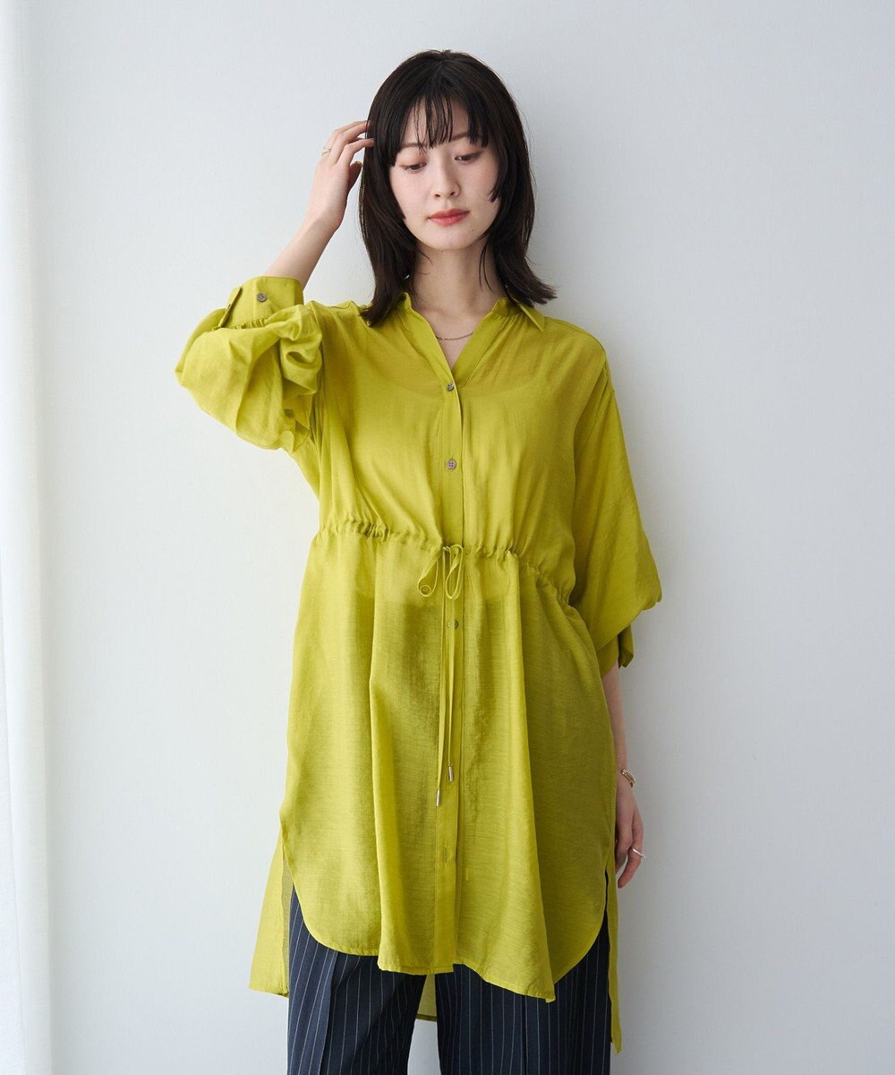 YECCA VECCA シアー2way袖バルーンチュニック 