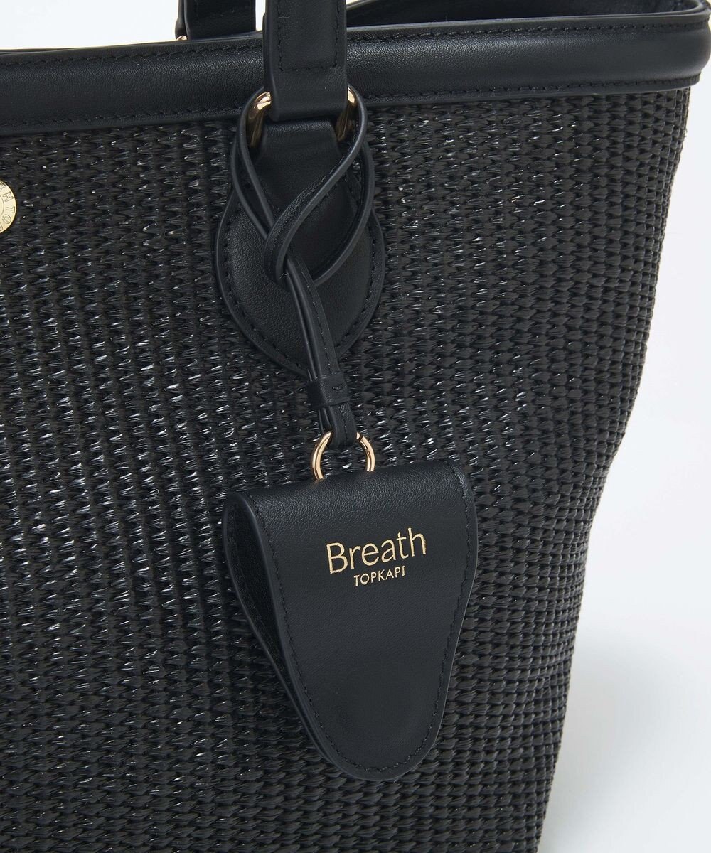 TOPKAPI 【Breath TOPKAPI】サングラスホルダー付き レザーコンビ カゴバッグ L 