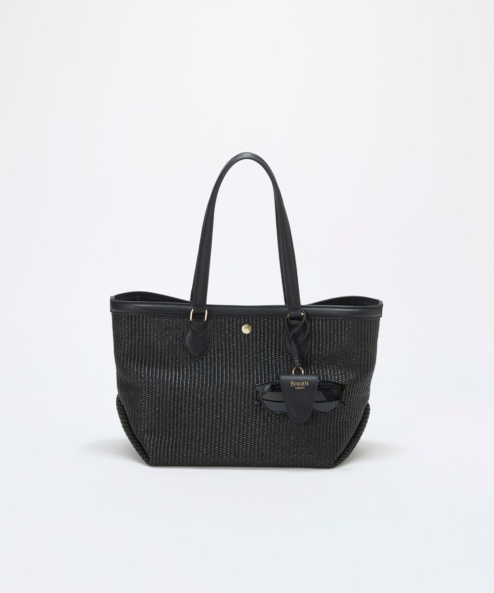 TOPKAPI 【Breath TOPKAPI】サングラスホルダー付き レザーコンビ カゴバッグ L 