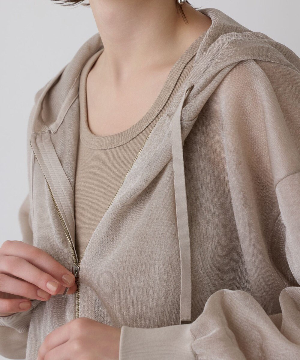 GRACE CONTINENTAL シアーニットパーカー 