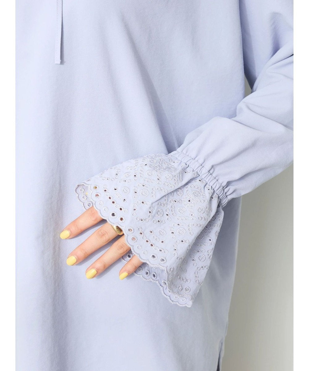 CRAFT STANDARD BOUTIQUE デシンフリル刺繍スリーブブラウス 