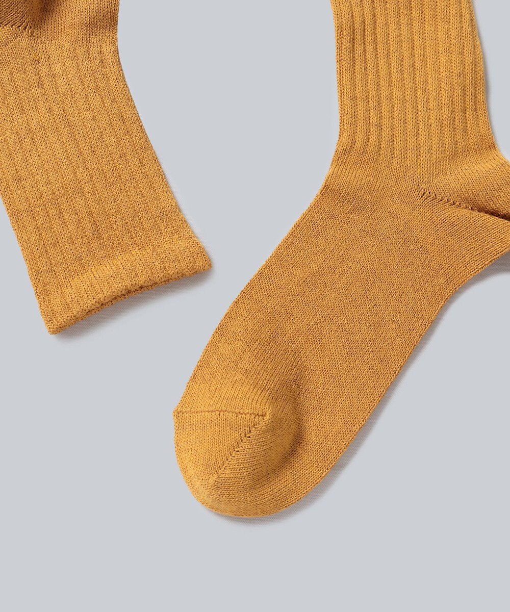 WHITE MAILS PAPER WIDE RIB CREW SOCKS ソックス 