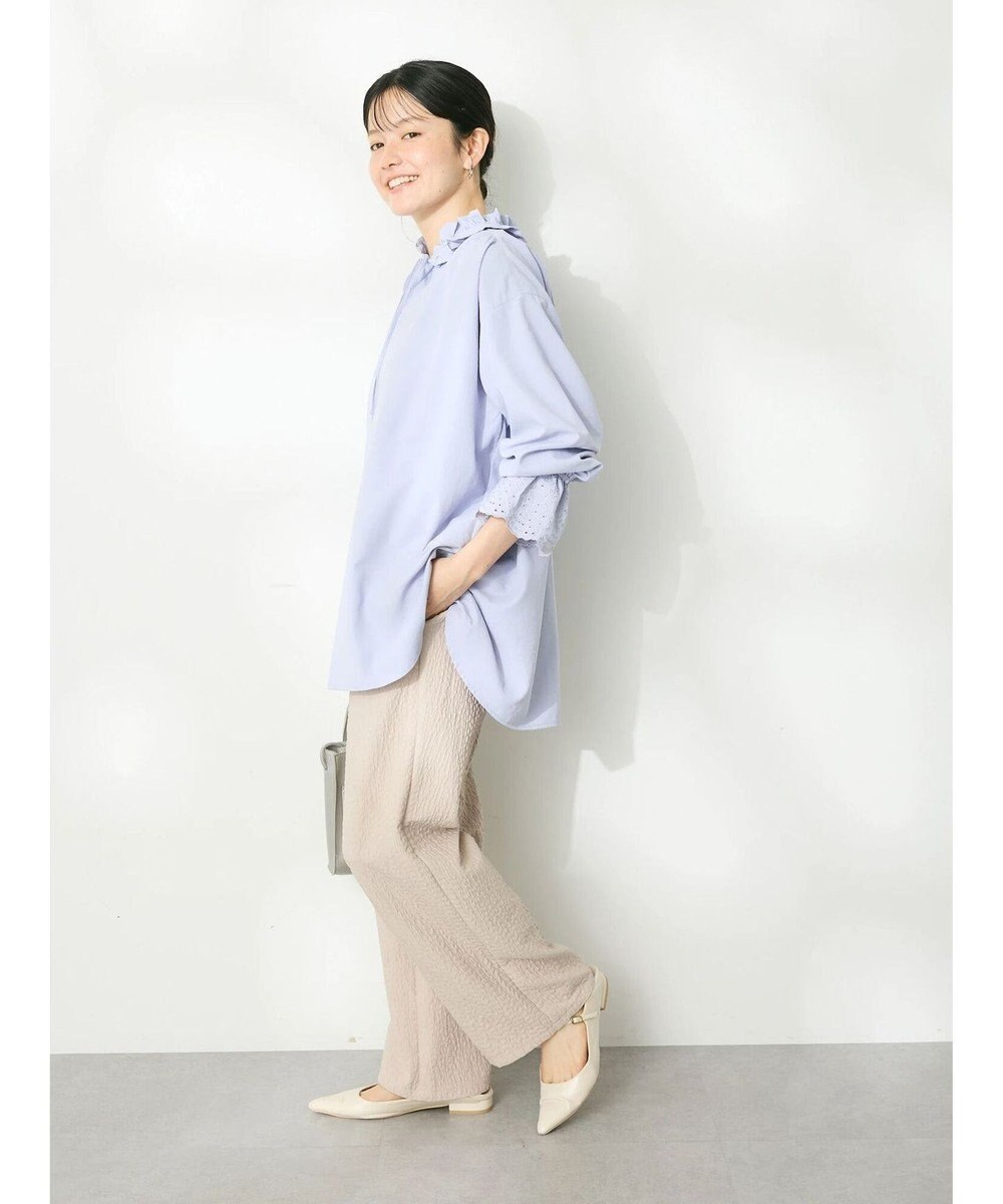 CRAFT STANDARD BOUTIQUE デシンフリル刺繍スリーブブラウス 