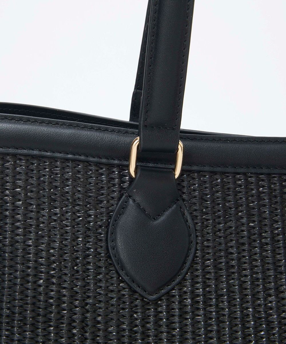 TOPKAPI 【Breath TOPKAPI】サングラスホルダー付き レザーコンビ カゴバッグ L 