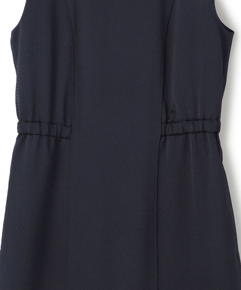 ICB 【洗える】 ストレッチハンマーサテン ノースリーブワンピース 