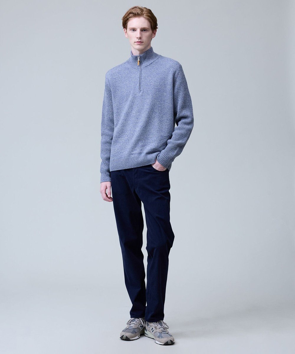 J.PRESS MEN ウール×カシミヤの上質素材【Cash Lamb's Wool】ハーフジップ ニット_25年モデル 