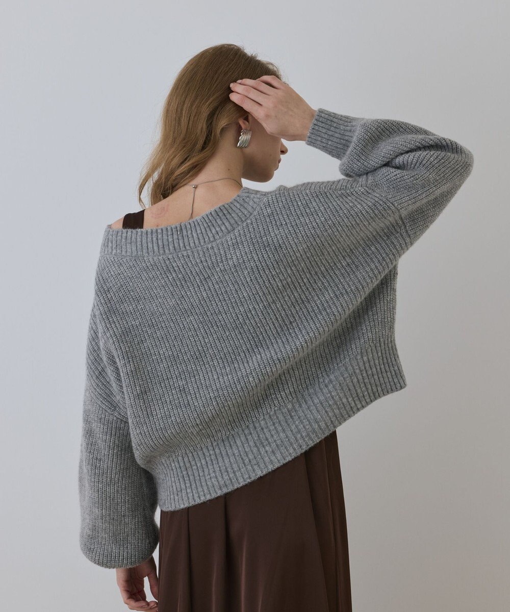 GRACE CONTINENTAL サテンレースニットワンピース 