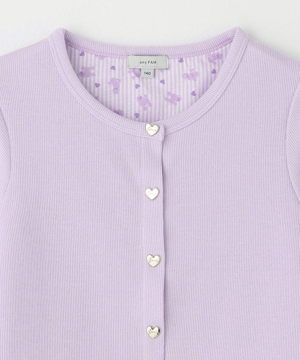 ANY KIDS スナップボタン フレンチ カーディガン 