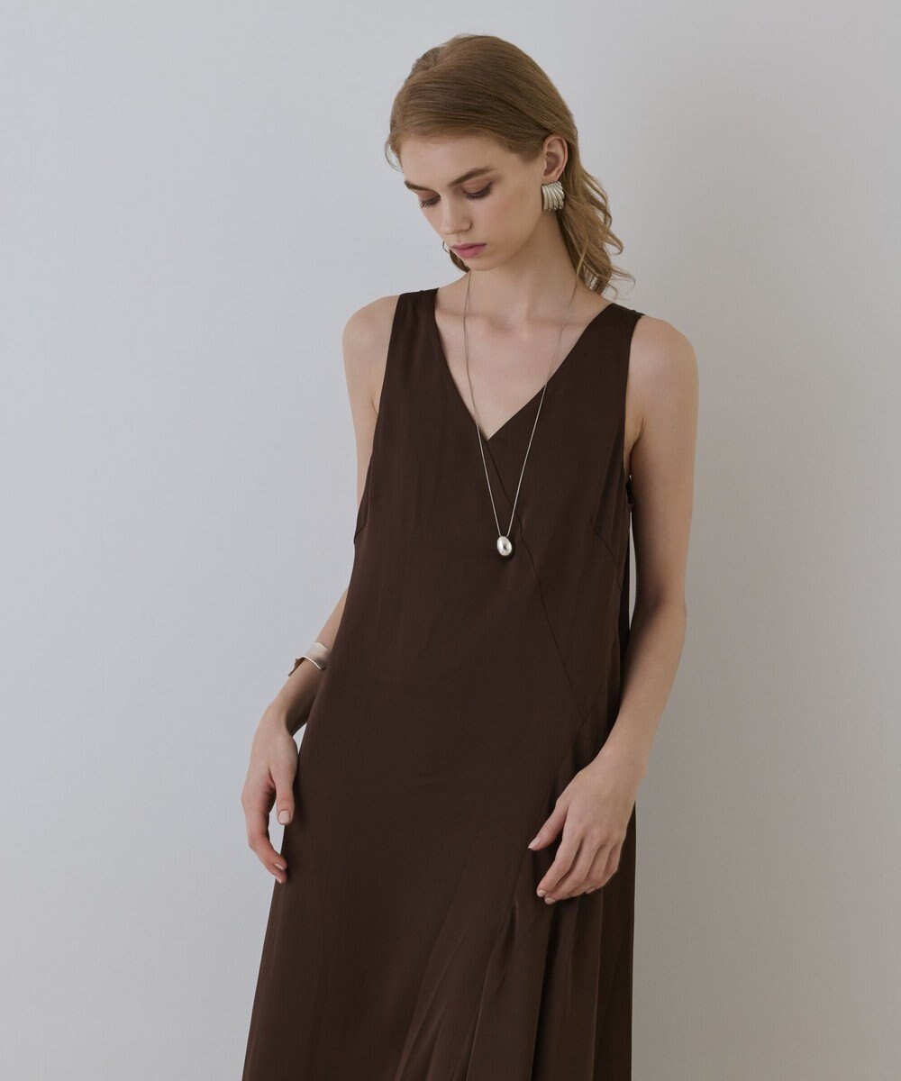 GRACE CONTINENTAL サテンレースニットワンピース 