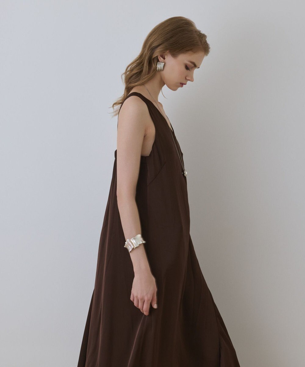 GRACE CONTINENTAL サテンレースニットワンピース 