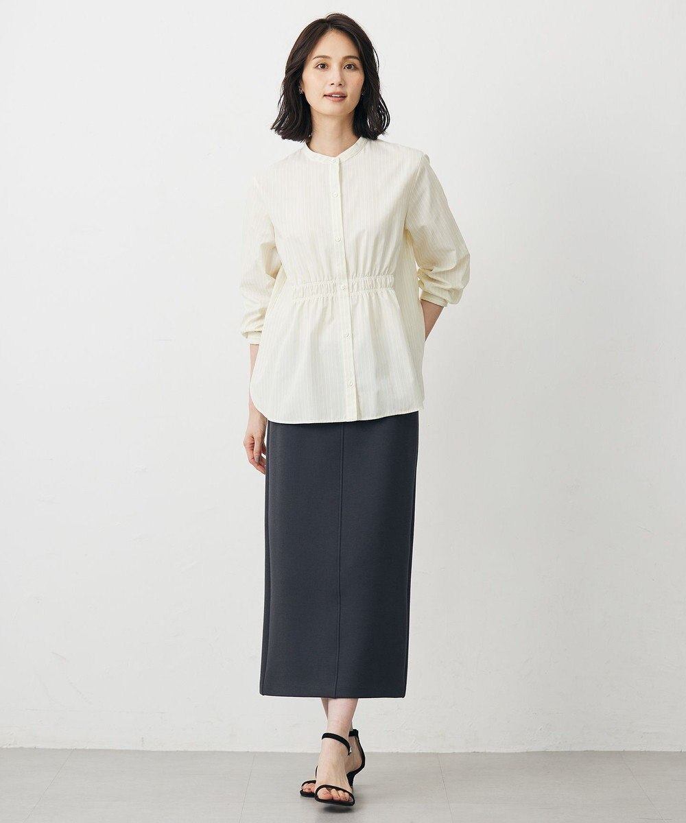 J.PRESS LADIES 【WEB限定】ストライプ シャーリング ブラウス 