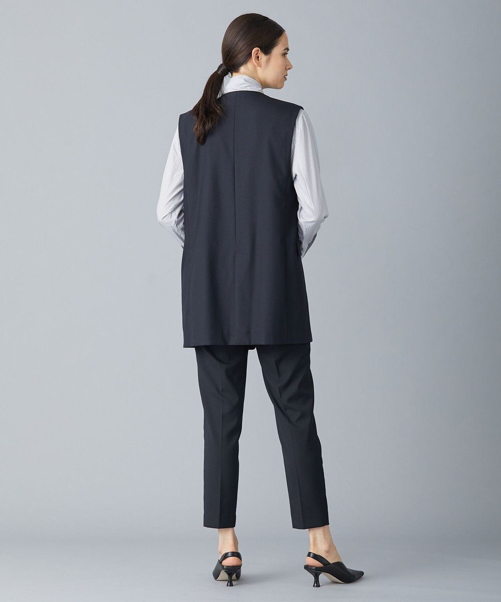 ICB 【洗える】 ウールマットウース ノーカラージレ 