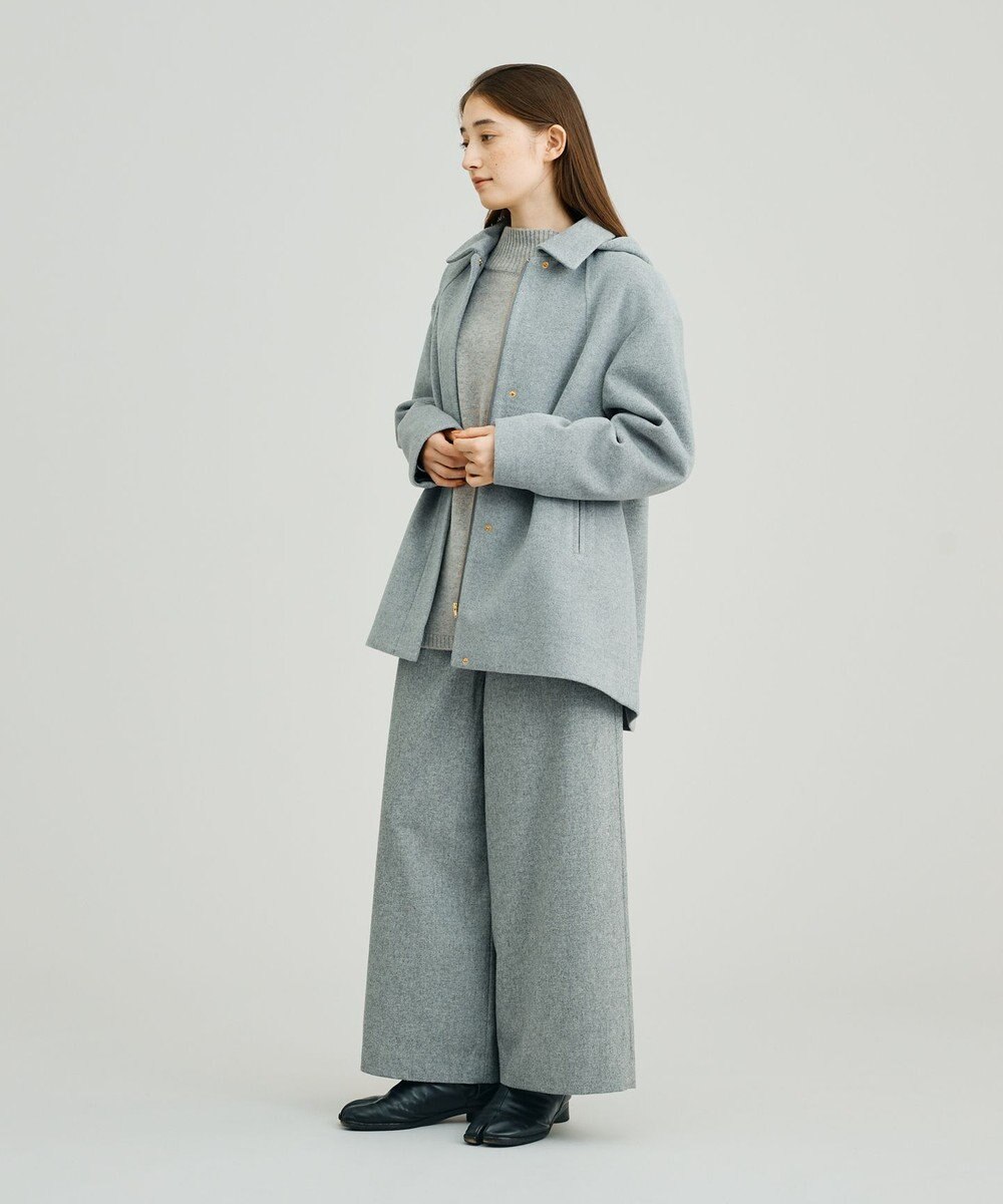 J.PRESS YORK STREET 【WOMEN】2wayショートウールアンゴラビーバー コート 